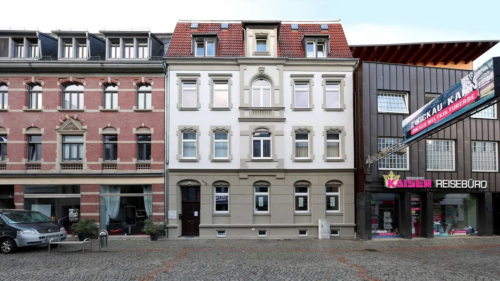 Das Gebäude von Rent All In in der Magazinstraße 3A in Zwickau
